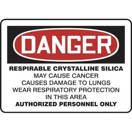 Accuform OSHA DANGER SAFETY SIGN RESPIRABLE MCAW045XT MCAW045XT